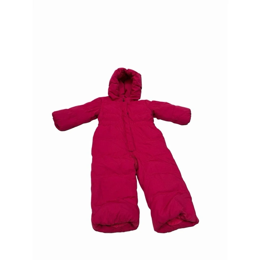 Ralph Lauren Hooded Snowsuit Ski Winter Girl Size 24 Month Pink